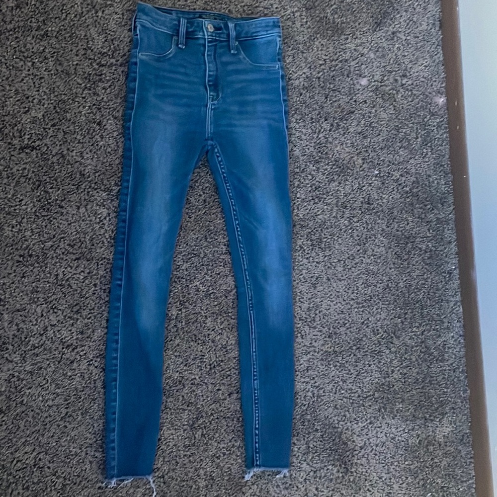 Blue tight jeans